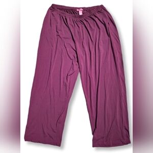 Woman Within Plus Size Plum Stretch Lounge Pants Sz. 1X